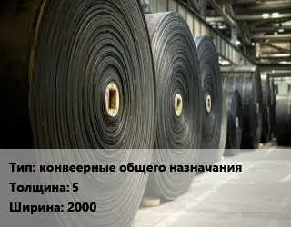Конвейерная лента РТИ конвеерные общего назначания 5х2000